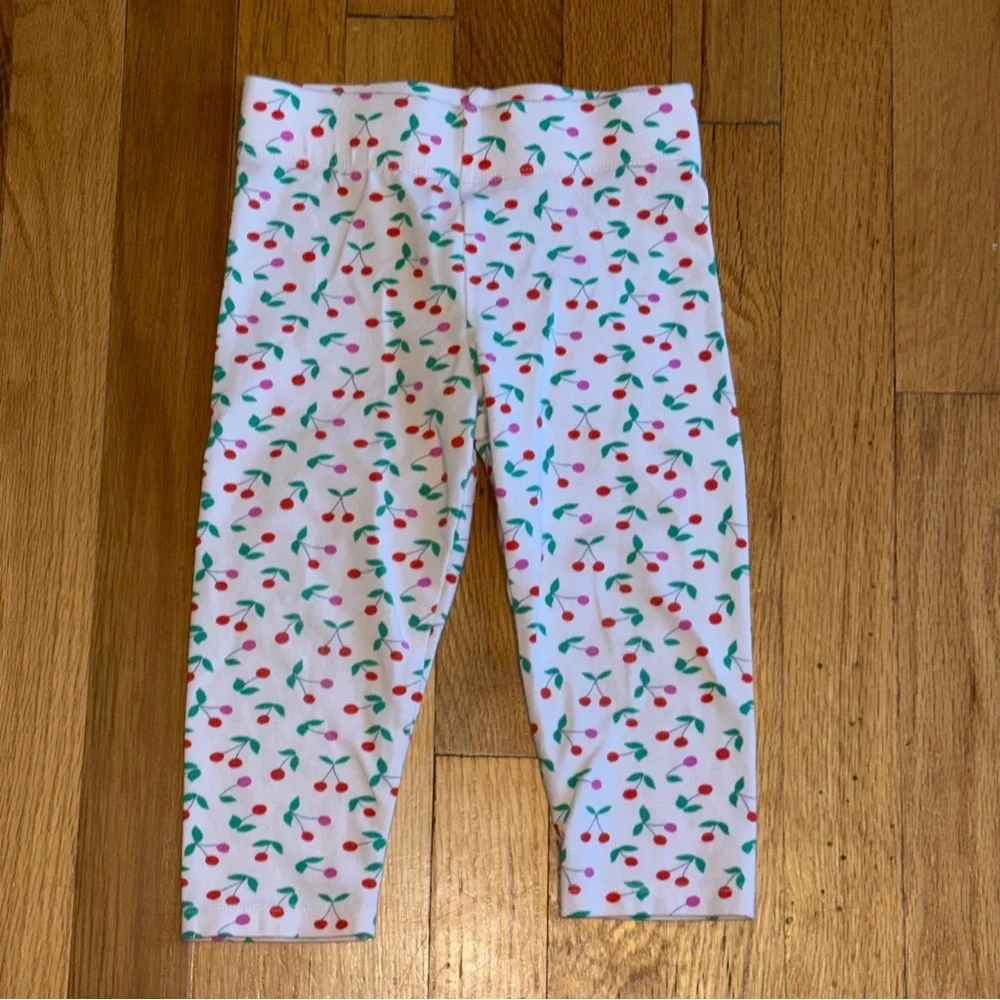 MINI BODEN Cherry Capri Leggings Girls size 5/6‎